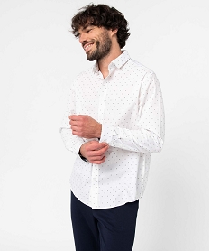 GEMO Chemise homme coupe droite à motif fleuri rose chine