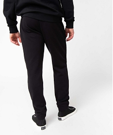 pantalon homme en maille a poches zippees et taille elastiquee noirI607101_3