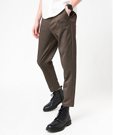 GEMO Pantalon homme en maille piquée Beige