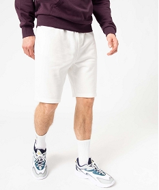 GEMO Bermuda homme en maille extensible blanc standard