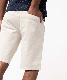 bermuda homme coupe chino a taille elastiquee beigeI608801_2