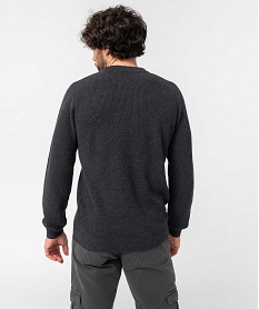 pull homme en maille unie grisI613701_3