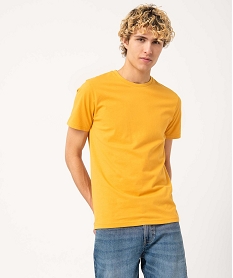 GEMO Tee-shirt à manches courtes et col rond homme jaune standard