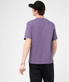 tee-shirt a manches courtes et poche poitrine homme violetI619001_3