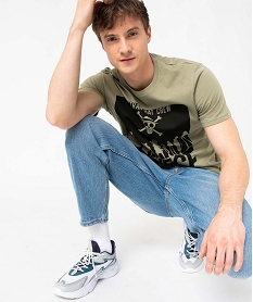 GEMO Tee-shirt homme à manches courtes imprimé - One Piece kaki standard