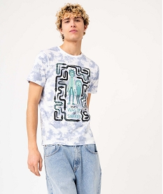 GEMO Tee-shirt homme à manches courtes imprimé - Rick & Morty blanc standard