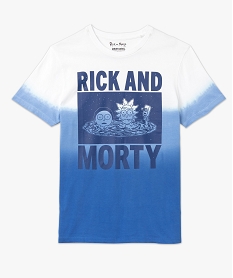 tee-shirt homme a manches courtes imprime - rick morty bleuI619401_4