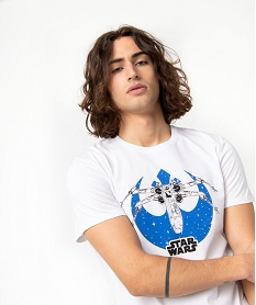 GEMO Tee-shirt homme à manches courtes et motif - Star Wars Blanc