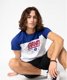 GEMO Tee-shirt pour homme bicolore imprimé Giants - NFL blanc standard