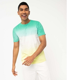 tee-shirt homme a manches courtes tie-and-dye coloris unique vert tee-shirtsI622001_3