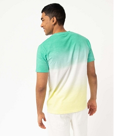 tee-shirt homme a manches courtes tie-and-dye coloris unique vert tee-shirtsI622001_4