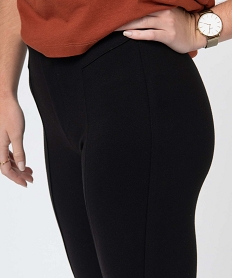 leggings femme en maille milano avec braguette surpiquee noirI623601_2