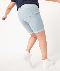 bermuda en jean femme grande taille a revers bleuI624501_3