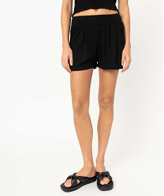 short femme ample avec ceinture effet drape noirI624601_1