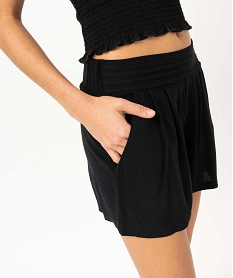 short femme ample avec ceinture effet drape noirI624601_2