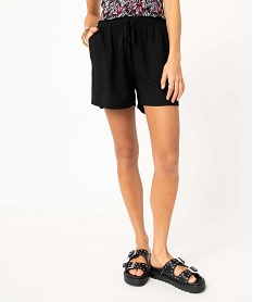 TEE-SHIRT BORDEAU SHORT NOIR