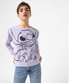 GEMO Sweat femme avec motif Stitch XXL - Disney Violet