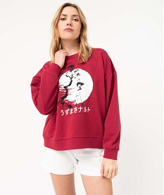 SWEAT BEIGE CHINE SWEAT BORDEAUX CHINE