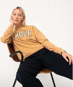 JUPE NOIR SWEAT CAMEL