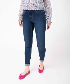 GEMO Jegging femme taille haute Bleu