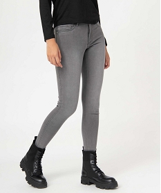 GEMO Jegging femme taille haute gris standard