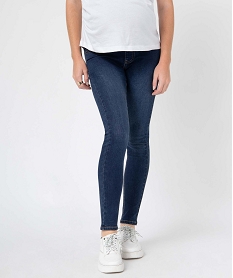 GEMO Jean de grossesse coupe Skinny avec bandeau haut bleu standard