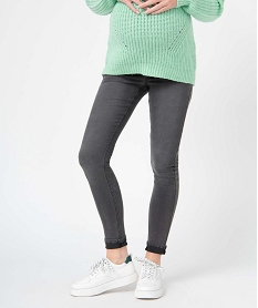 GEMO Jean de grossesse coupe Skinny avec bandeau haut gris standard