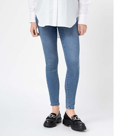 GEMO Jean de grossesse coupe Skinny avec bandeau haut Bleu