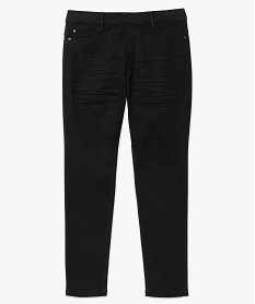 GEMO Jegging femme grande taille avec plis sur les hanches Noir