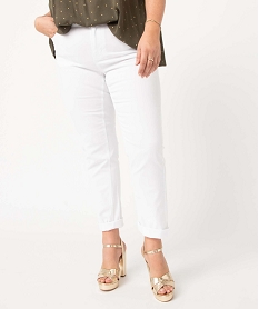 jean femme grande taille coupe regular blanc pantalons et jeansI633401_2