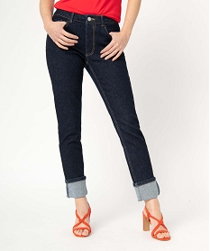 GEMO Jean femme coupe Slim coloris délavé Bleu