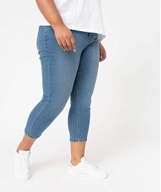 pantacourt en jean femme grande taille en denim stretch grisI636201_1