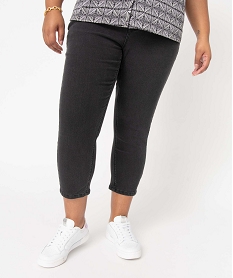 pantacourt en jean femme grande taille en denim stretch noirI636301_1