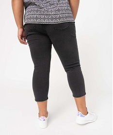 pantacourt en jean femme grande taille en denim stretch noirI636301_3
