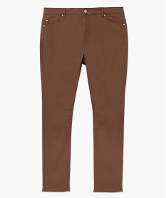 GEMO Pantalon coupe Regular femme grande taille marron fonce