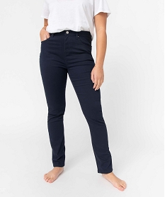 pantalon coupe regular taille normale femme bleu pantalonsI638101_2