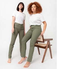 pantalon coupe regular taille normale femme vert pantalonsI638201_1