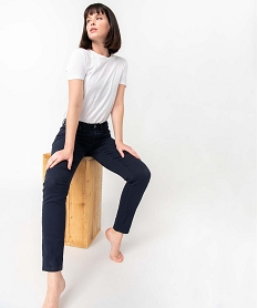 GEMO Pantalon coupe Slim taille normale femme navy