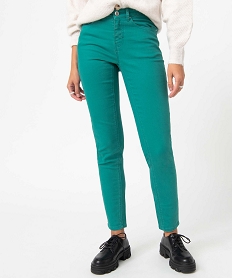 GEMO Pantalon coupe Slim taille normale femme vert standard