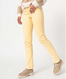 pantalon coupe regular taille normale femme jaune pantalonsI639001_2