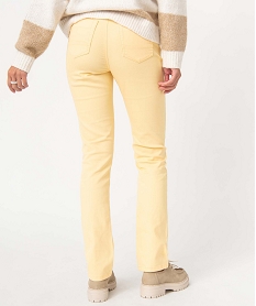 pantalon coupe regular taille normale femme jaune pantalonsI639001_3