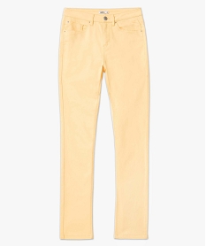 pantalon coupe regular taille normale femme jaune pantalonsI639001_4