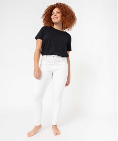 GEMO Jean femme coupe Skinny taille normale blanc standard