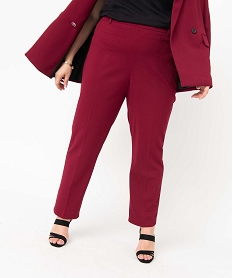 pantalon de costume femme grande taille rougeI645101_1