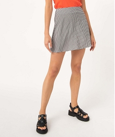 GEMO Jupe femme fluide coupe trapèze rose vif
