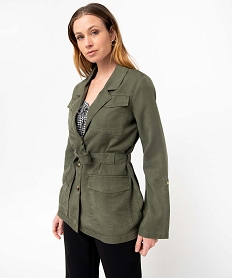 veste femme en lyocell avec ceinture vertI650701_1