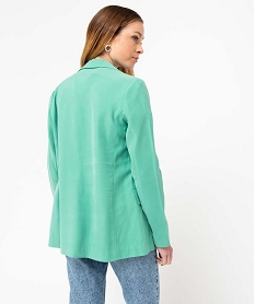 veste de tailleur femme avec fermeture un bouton vert vestesI652301_3