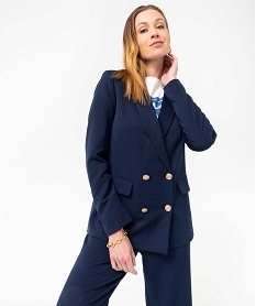 veste femme fermeture croisee avec boutons fantaisie bleuI652701_1