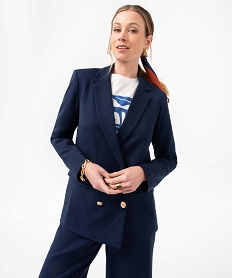 veste femme fermeture croisee avec boutons fantaisie bleuI652701_2