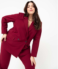 GEMO Veste de costume femme grande taille Rouge